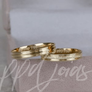 ALIANÇAS MONTEVIDEU - OURO 18K