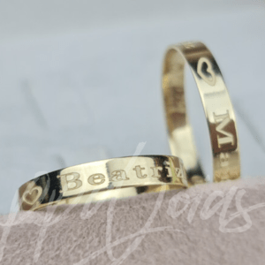 ALIANÇAS NOMES 3MM - OURO 18K