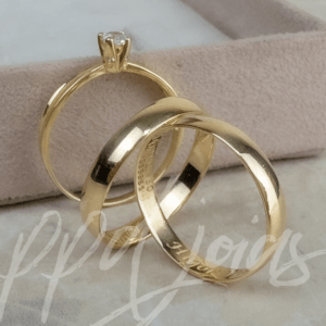 ALIANÇAS KIT TRADICIONAL 3MM - OURO 18K