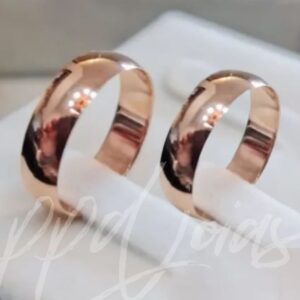 ALIANÇAS TRADICIONAL 5MM ROSE OURO 18K