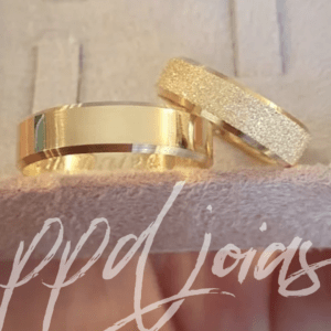 ALIANÇAS ITÁLIA DIAMANTADA OURO 18K