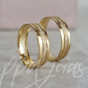 ALIANÇAS ROMA OURO 18K