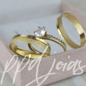 ALIANÇAS ZETA KIT OURO 18K