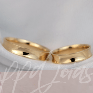 ALIANÇAS CONCAVA 4.5MM - OURO 18K