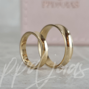 ALIANÇAS CONCAVAS 3,5MM E 5MM OURO 18K