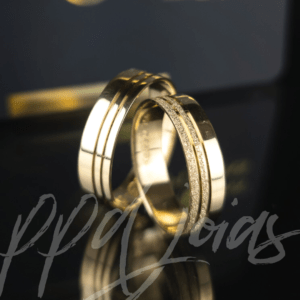 ALIANÇAS VALENTINE MIX OURO 18K