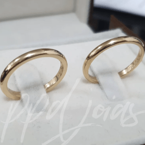 ALIANÇAS BOMBE 2.5MM OURO 18K