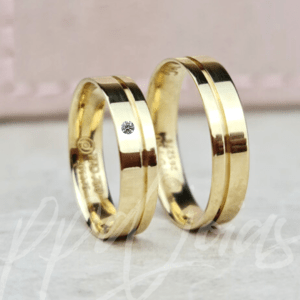 ALIANÇAS VIVAR PLUS - OURO 18K