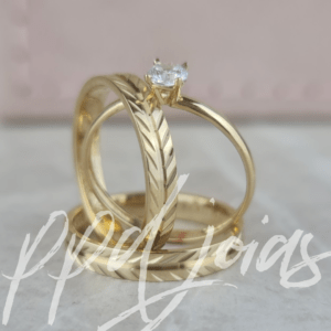 ALIANÇAS GRECIA 3MM OURO 18K