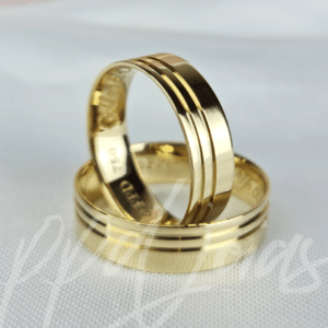 ALIANÇAS MELIN 5MM OURO 18K